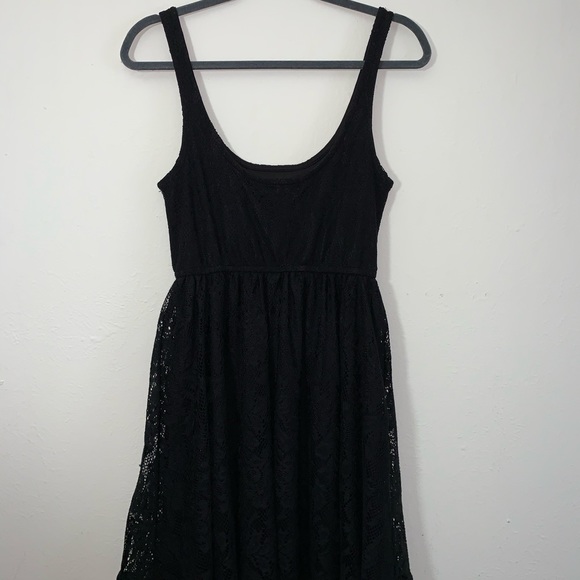 Black Lace Party Dress w/ Slip - Picture 3 of 6
